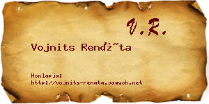 Vojnits Renáta névjegykártya